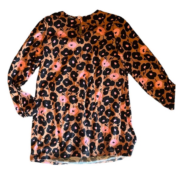 Hanna‎ Andersson Shift Fall Thanksgiving Holiday Dress Retro Flowers 110 - Picture 2 of 3